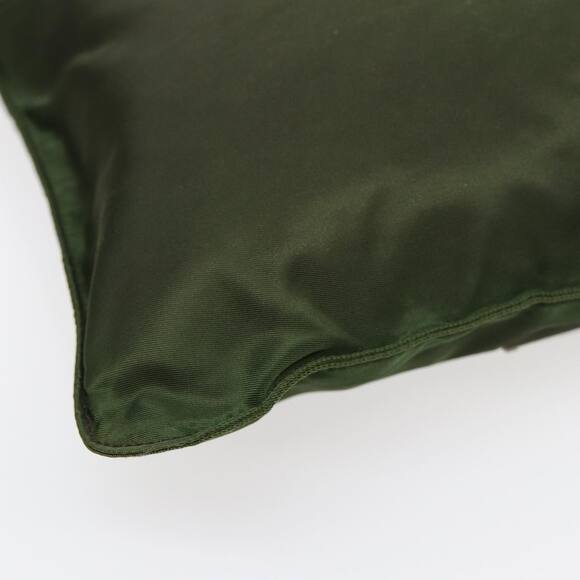 PRADA Shoulder Bag Nylon Khaki Dark Brown Silver - Picture 13 of 16